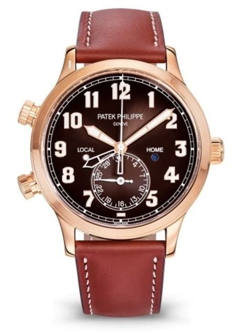 patek philippe 5524r-001 calatrava pilot travel time 18k rose gold|patek philippe calatrava 5524.